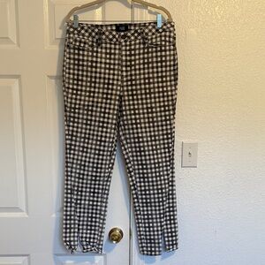 PAIGE Black and White Checkered Women Jeans